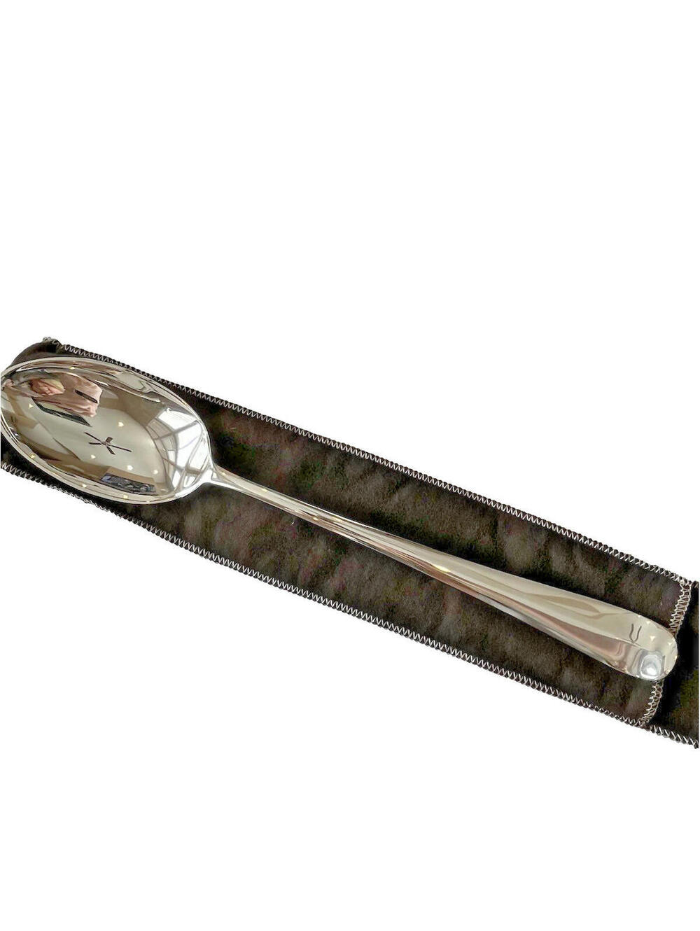 Gerity Georgian Repro VTG 1740 Silverplate Long Handle Serving Spoon